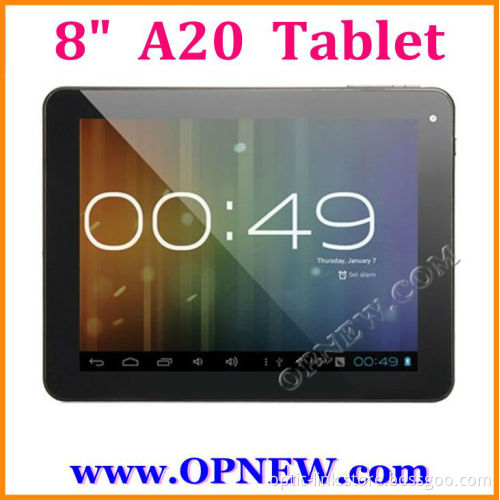 Cheap 8" Dual Core A20 Tablet PC1.52GHz 6 Colors In stock OPNEW Wholesale
